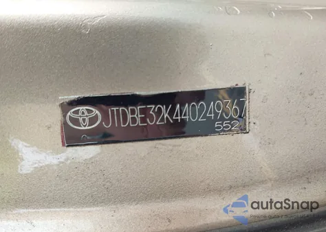 2003 Toyota Camry Le z USA, uszkodzony, nr VIN 4T1BE32K93U728791